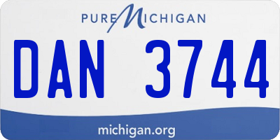MI license plate DAN3744