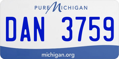 MI license plate DAN3759