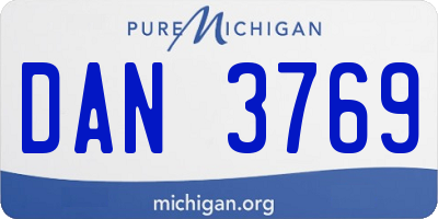 MI license plate DAN3769