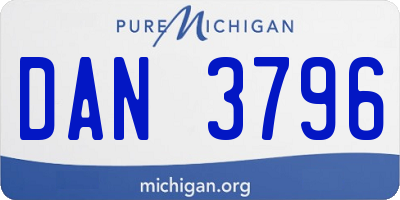 MI license plate DAN3796