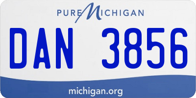 MI license plate DAN3856