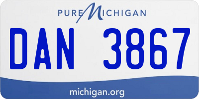 MI license plate DAN3867