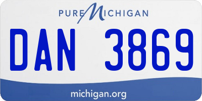 MI license plate DAN3869
