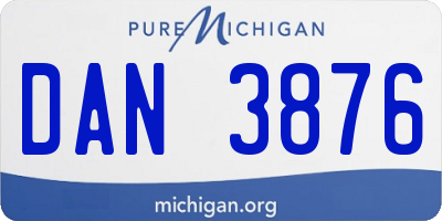 MI license plate DAN3876