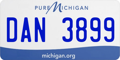 MI license plate DAN3899