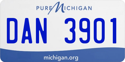 MI license plate DAN3901