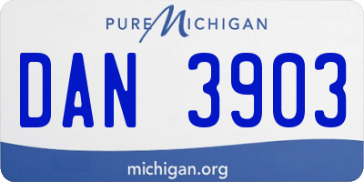MI license plate DAN3903