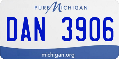 MI license plate DAN3906