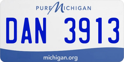 MI license plate DAN3913