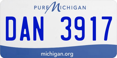 MI license plate DAN3917