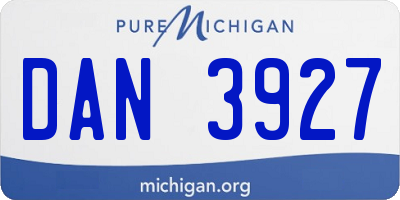 MI license plate DAN3927