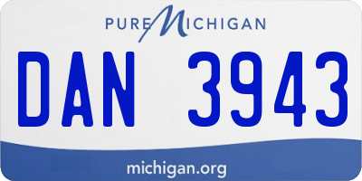 MI license plate DAN3943