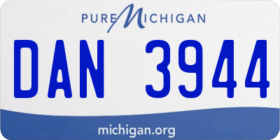 MI license plate DAN3944
