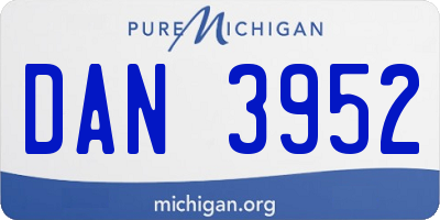 MI license plate DAN3952