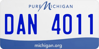 MI license plate DAN4011