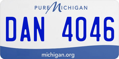 MI license plate DAN4046
