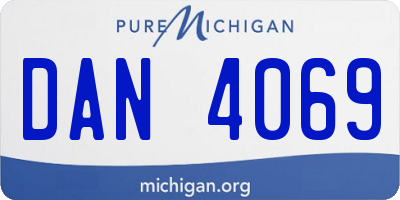 MI license plate DAN4069