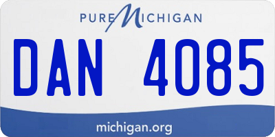 MI license plate DAN4085
