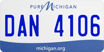 MI license plate DAN4106