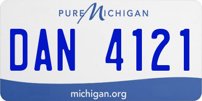 MI license plate DAN4121