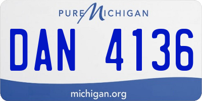 MI license plate DAN4136