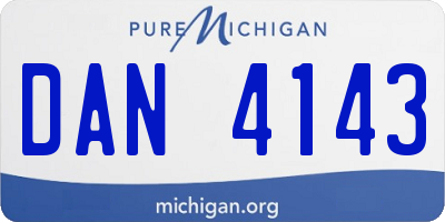 MI license plate DAN4143
