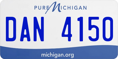 MI license plate DAN4150