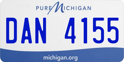 MI license plate DAN4155