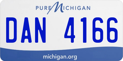 MI license plate DAN4166