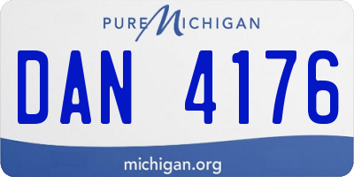 MI license plate DAN4176