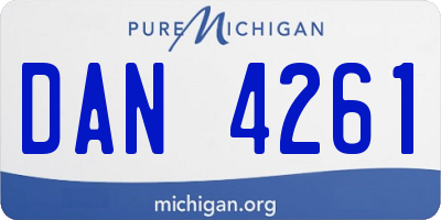 MI license plate DAN4261