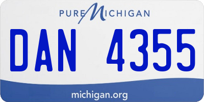 MI license plate DAN4355