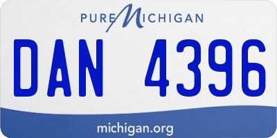 MI license plate DAN4396