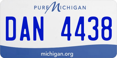 MI license plate DAN4438