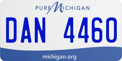 MI license plate DAN4460