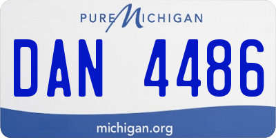 MI license plate DAN4486