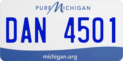 MI license plate DAN4501