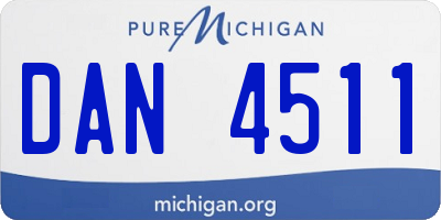 MI license plate DAN4511