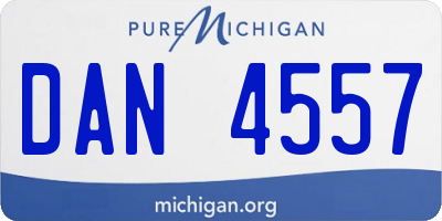 MI license plate DAN4557