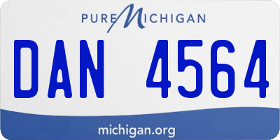 MI license plate DAN4564
