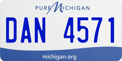 MI license plate DAN4571