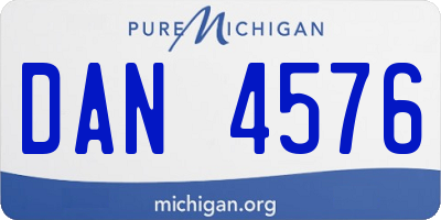 MI license plate DAN4576