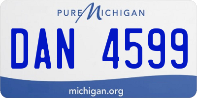 MI license plate DAN4599