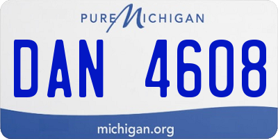 MI license plate DAN4608