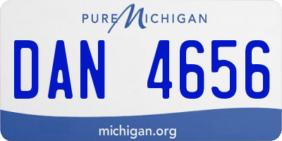 MI license plate DAN4656