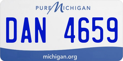 MI license plate DAN4659