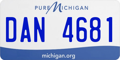 MI license plate DAN4681