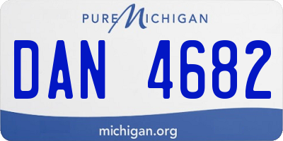 MI license plate DAN4682