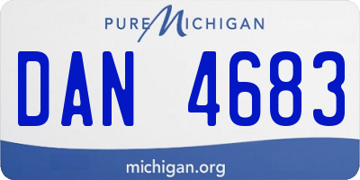 MI license plate DAN4683