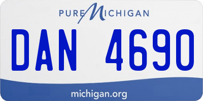 MI license plate DAN4690